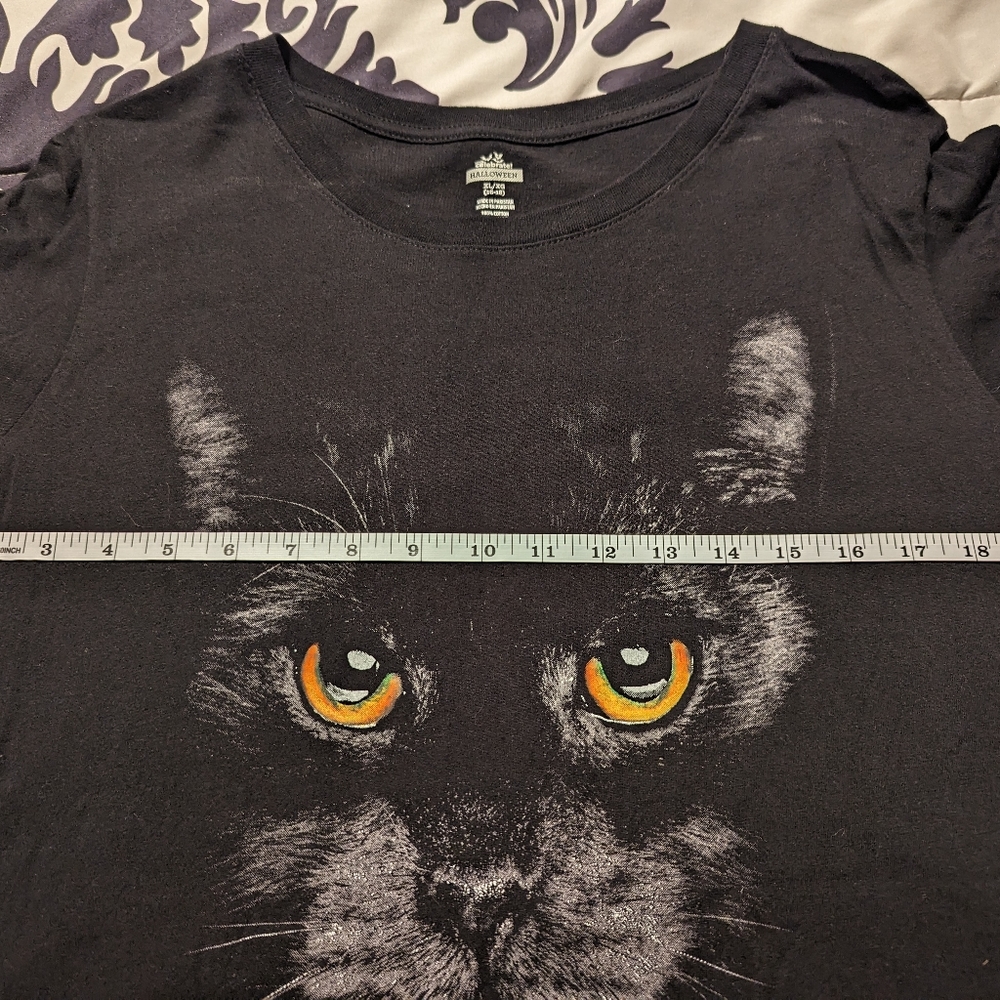 Halloween Shirt black cat - Picture 3 of 3
